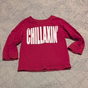 Place Kids Red 'Chillaxin' Long Sleeve Tee
